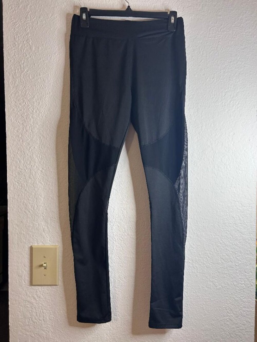 Azz Fashionwear Clubstyle Mesh Insert Black Leggings Size L/XL